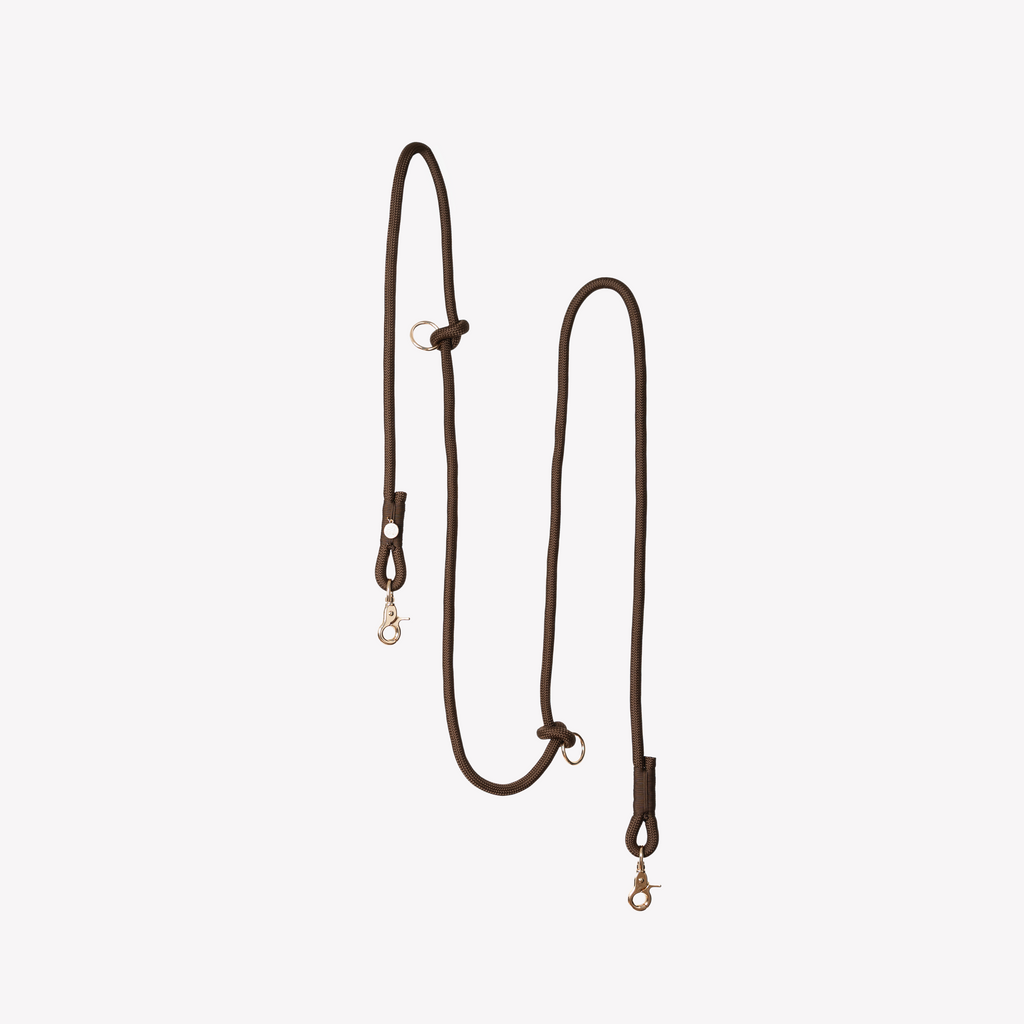 Brown Hands-Free Braided Leash