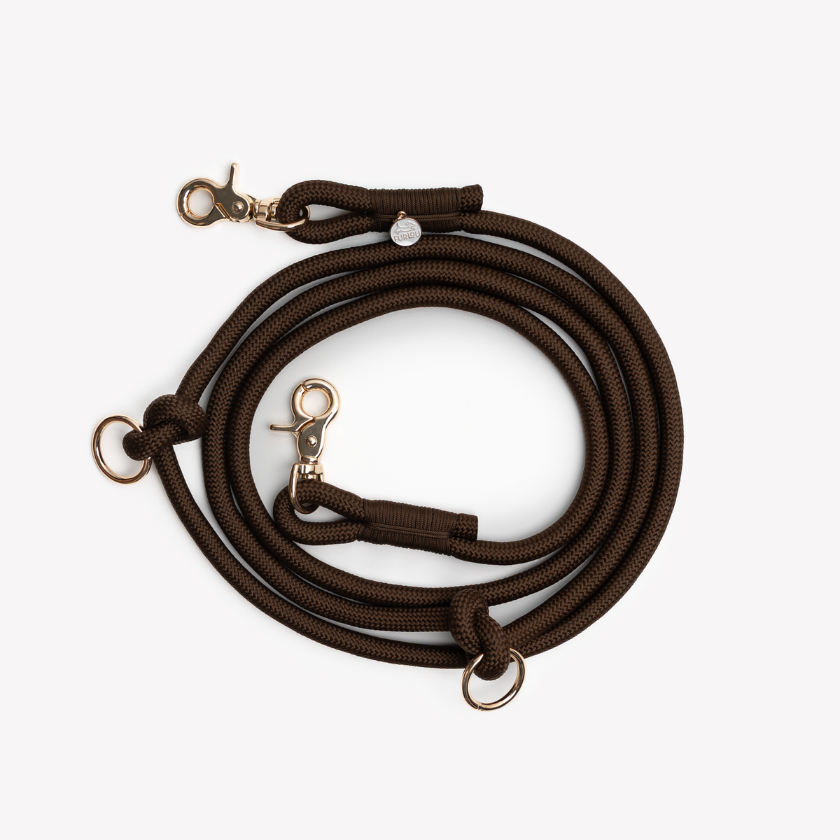 Brown Hands-Free Braided Leash