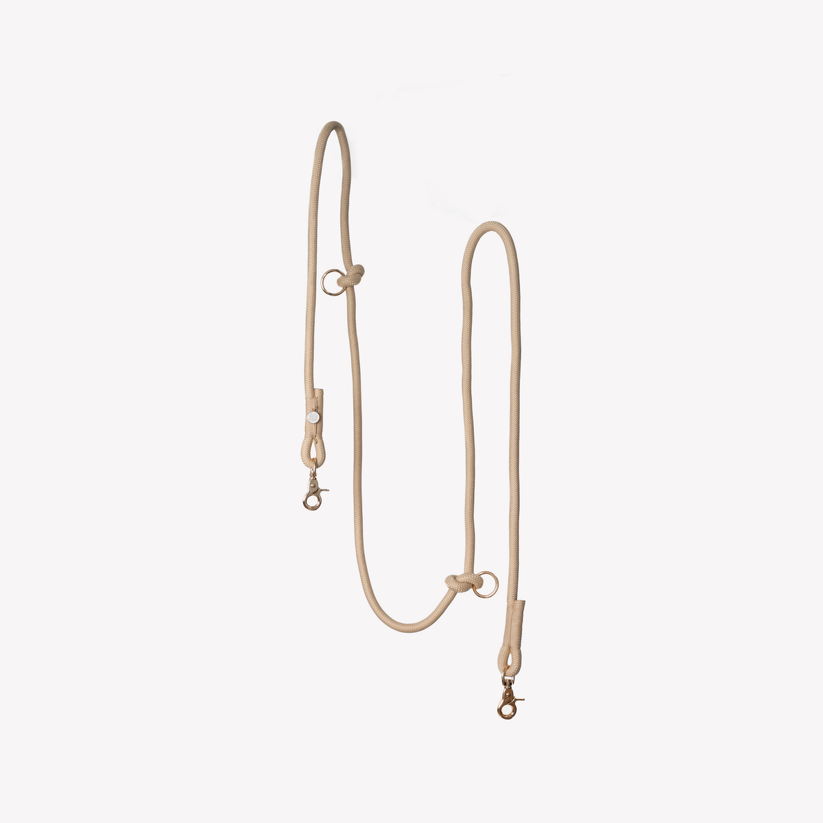 Tan Hands-Free Braided Leash