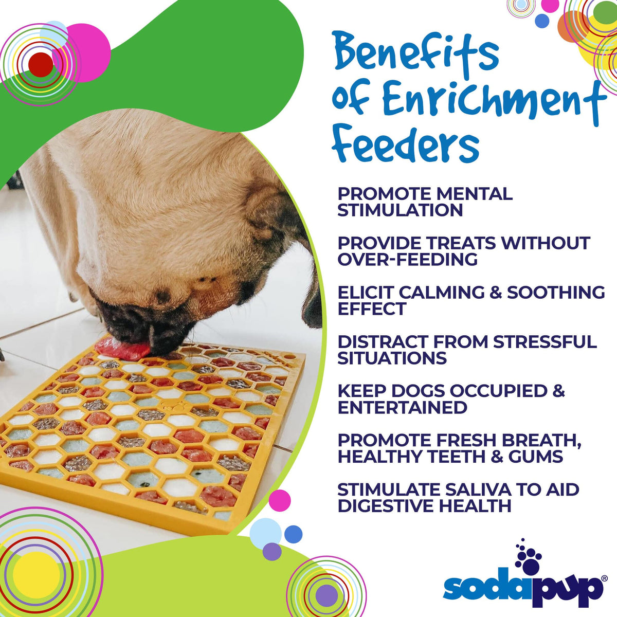 The Honeycomb Enrichment Lick Mat by SodaPup