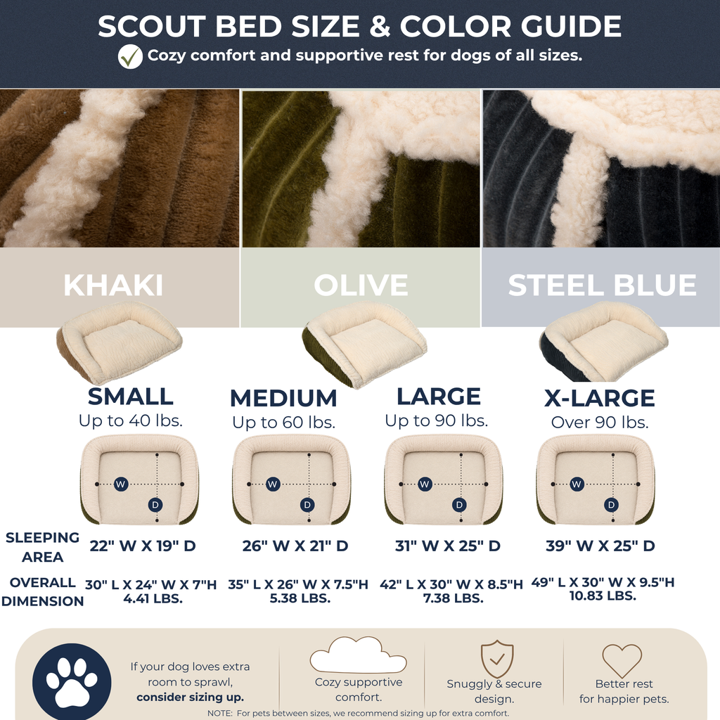 The Scout Corduroy Bolster Bed by HuggleHounds