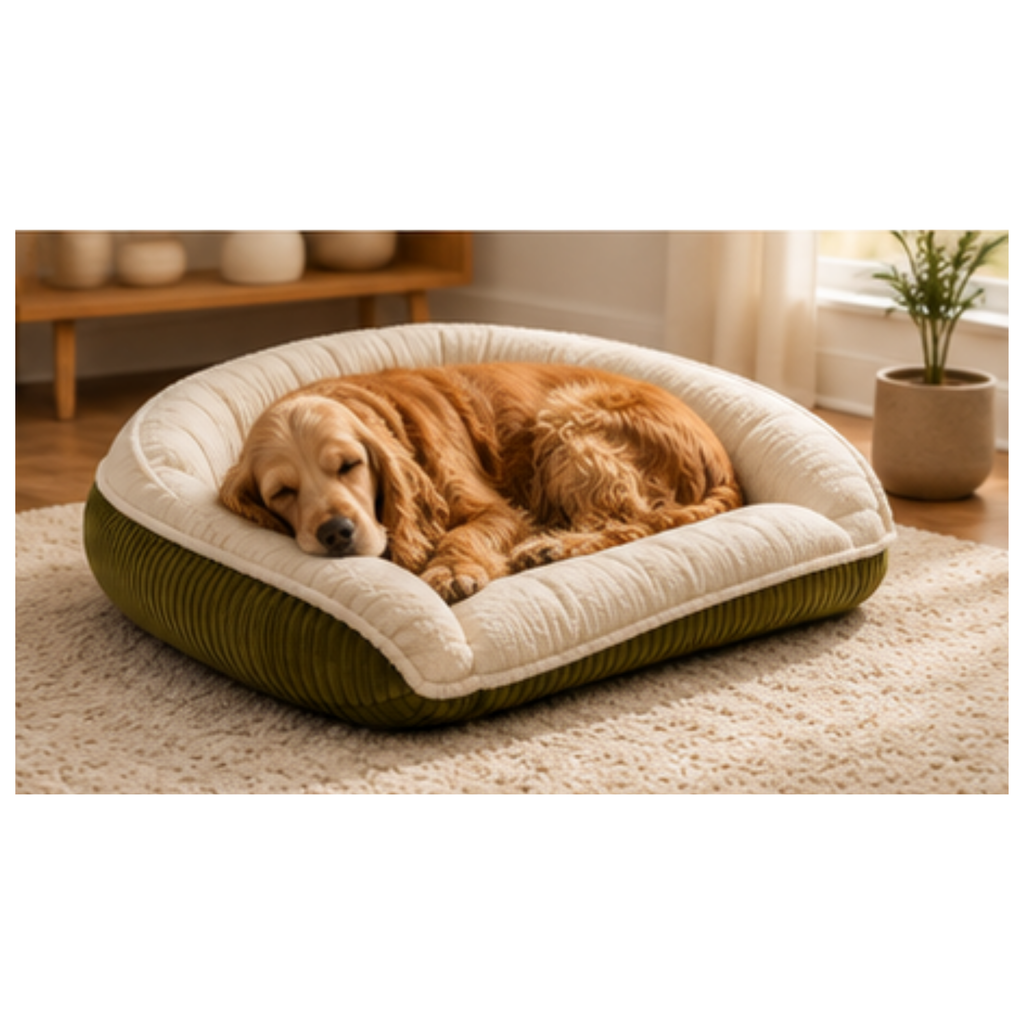 The Scout Corduroy Bolster Bed by HuggleHounds