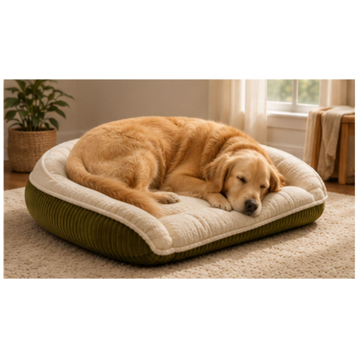 The Scout Corduroy Bolster Bed by HuggleHounds