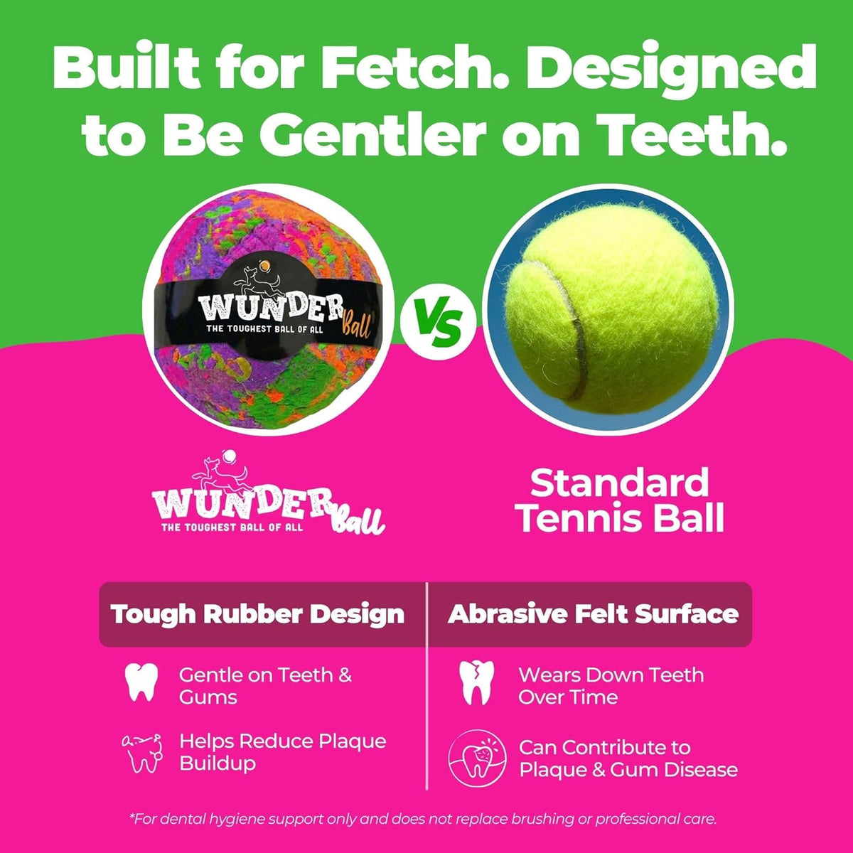 The WUNDERball Natural Rubber Fetch Ball