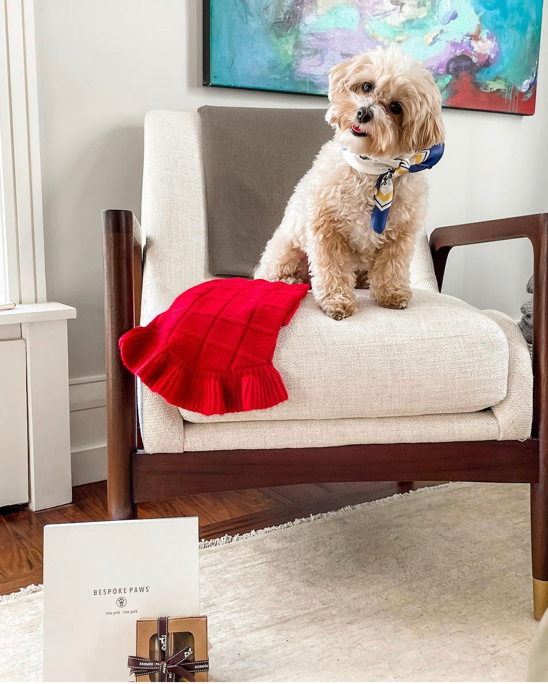The Erin Silk Twill Dog Scarf by Bespoke Paws