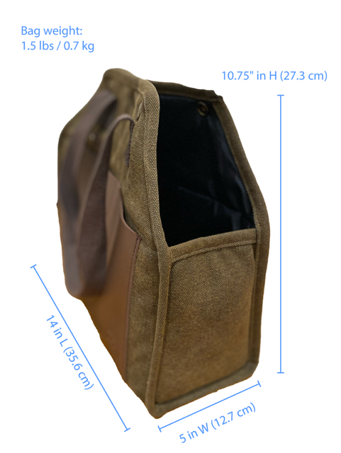 The Army Green Daily Dog Carrier by Bespoke Paws