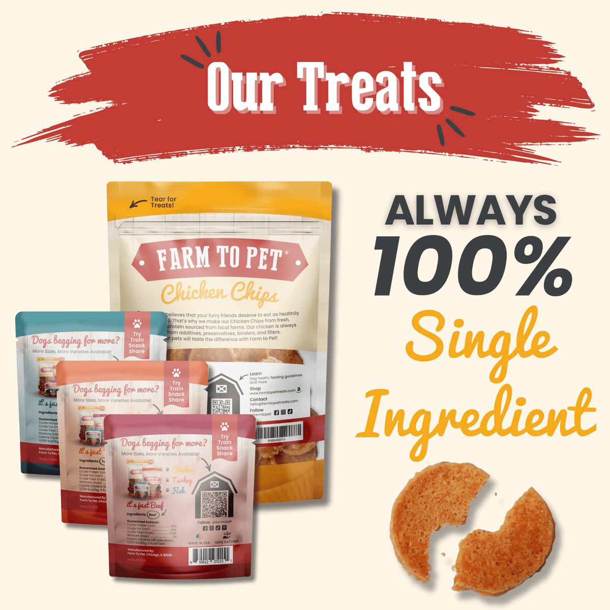 Puppy Training Treat Sampler — Single-Ingredient Protein Treats
