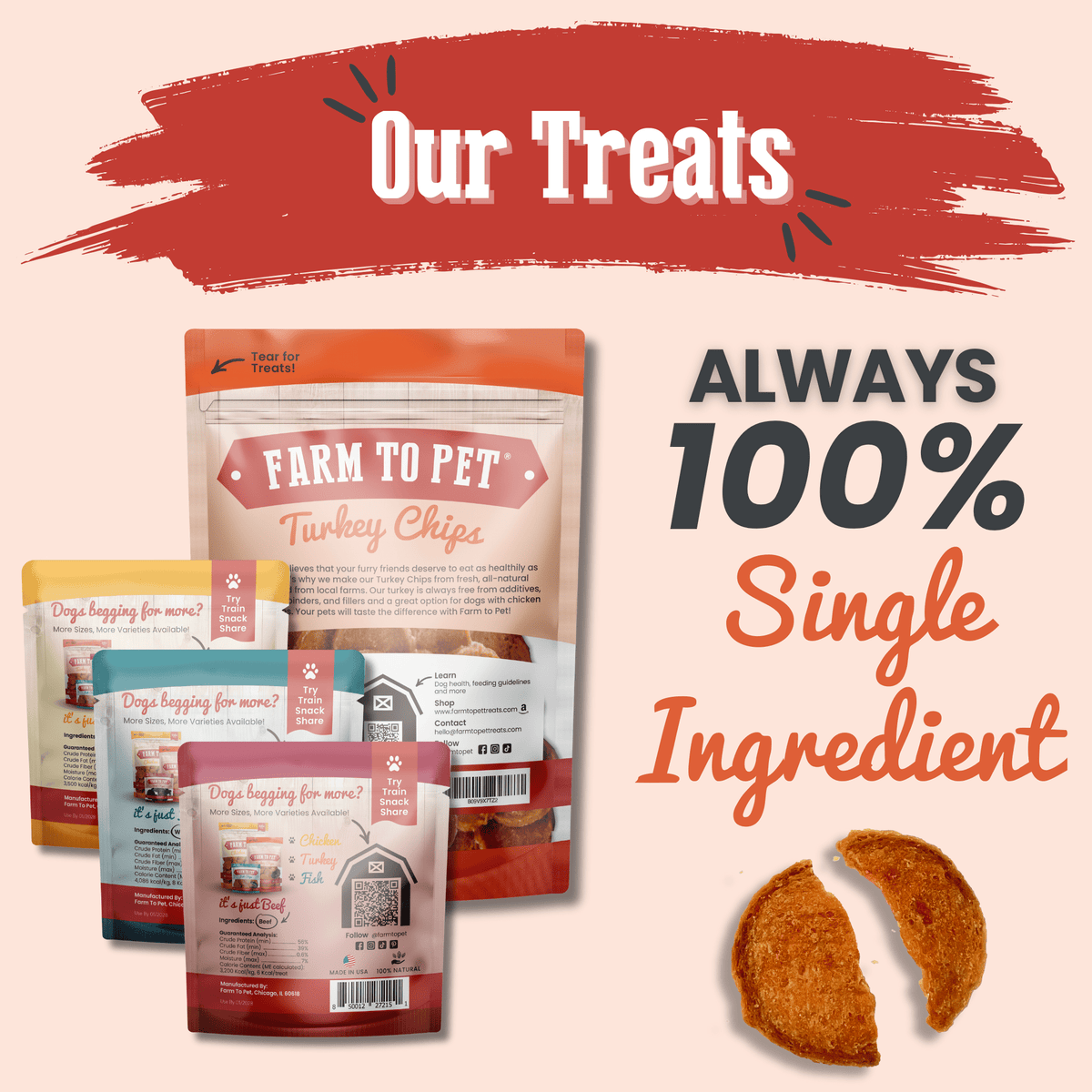 Puppy Training Treat Sampler — Single-Ingredient Protein Treats