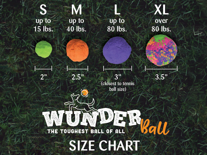 The WUNDERball Natural Rubber Fetch Ball