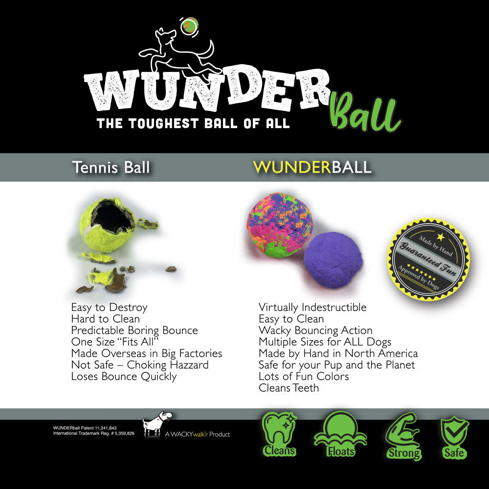 The WUNDERball Natural Rubber Fetch Ball